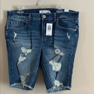 Torrid Blue Denim Bermuda Shorts